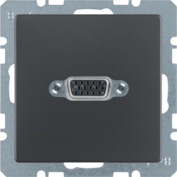 3315416086 VGA-розетка з гвинтовими клемами, антрацит, Q.х