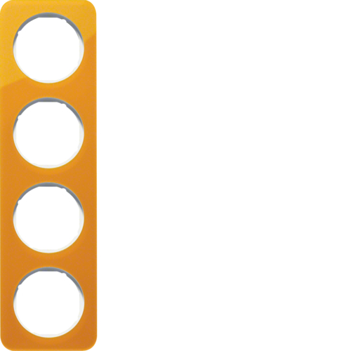 10142339 Рамка 4Х оранжевий прозорий/пол.білизна, акрил, R.1