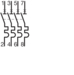 Електрична схема Автоматичні вимикачі, 50кА, 1,5М, крива С, 4-полюсні