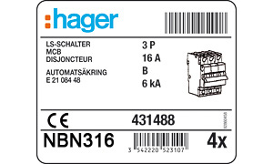 Hager Etikett Hager Etikett