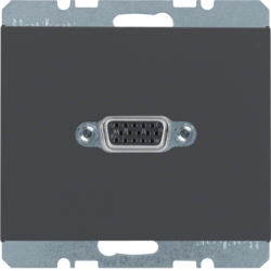 3315417006 VGA-розетка з гвинтовими клемами, антрацит, K.1