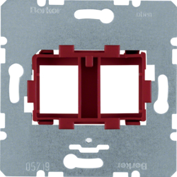 454101 Опорна пластина для модульних роз'ємів з червоною вставкою, 2-кратна