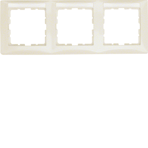 10238912 Рамка з полем д/надпису біла 3-кратна горизонтальна S.1