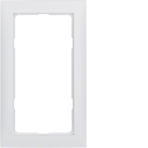13099909 Рамка з великим отвором пол.білизна матова вертикальна S.1