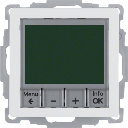 20446089 Термостат цифровий з таймером, з дисплеєм, 8А/250В, пол.білизна, Q.х