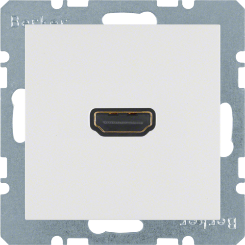 3315431909 HDMI-розетка, підключення сзаду під кутом 90град., пол.білизна матова S.1/B.х