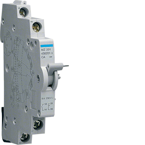 MZ201 Додатковий контакт для автоматичних вимикачів In=6 А, 1НЗ+1НВ, 0,5М