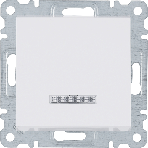 WL0210 Вимикач з підсвічуванням 1-полюсний Lumina,  білий, 10АХ/230В