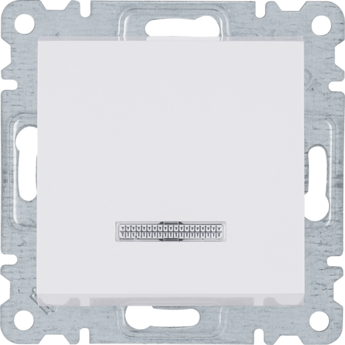 WL0610 Вимикач з підсвічуванням 1-тактовий Lumina,  білий, 16А/230В