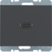 3315437006 HDMI-розетка, підключення сзаду під кутом 90град., антрацит, K.1