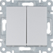 WL0052 Вимикач 2-клав. універсальний Lumina,  срібний, 10АХ/230В